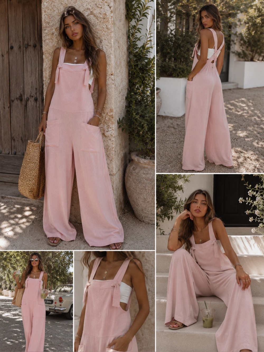 Good Days Jumpsuit with Pockets in Blush Pink - Picture 2 of 8